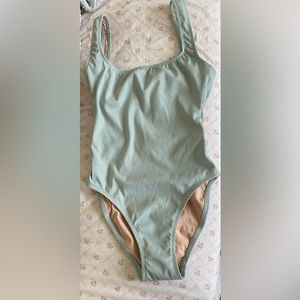 Seafoam green one piece swim suit from Madewell
